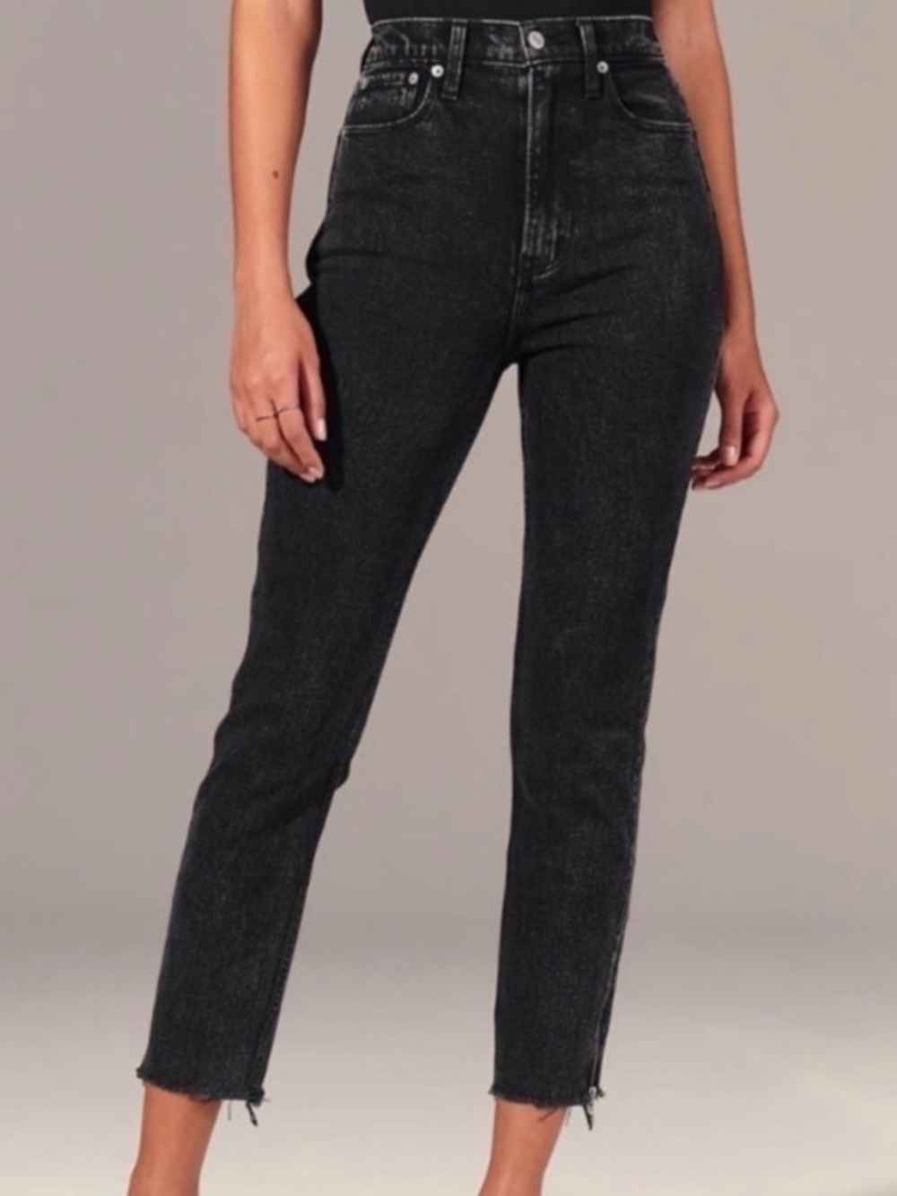Abercrombie & Fitch Men's Black Slim Straight Jeans